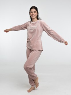 Pijama microvelour brillo