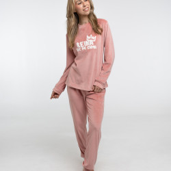 Pijama microvelour mujer