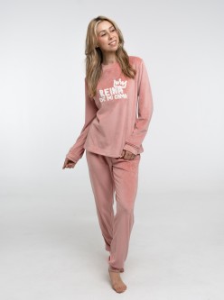 Pijama microvelour mujer