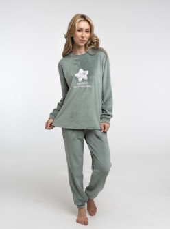 Pijama microvelour estrella