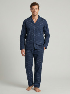 Pijama caballero largo abierto