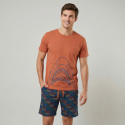 Pijama tiburón caballero M/C al. orgánico