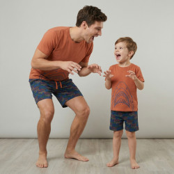 Pijama tiburón niño M/C alg orgánico