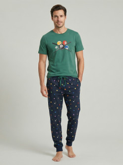 Pijama caballero billar 3 piezas