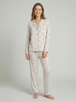 Pijama flores mujer abierto