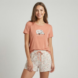 Pijama mujer M/C flores