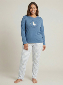 Pijama pato mujer largo curvy