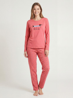 Pijama mujer largo perro salchicha