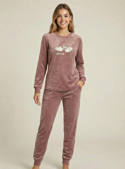 Pijama microvelour mujer baa-lly