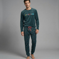 Pijama microvelour caballero emojis