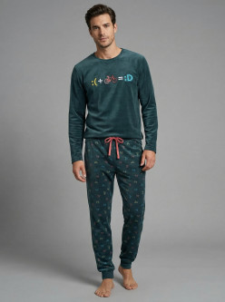 Pijama microvelour caballero emojis