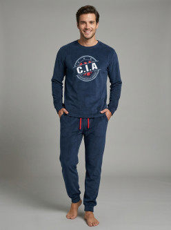 Pijama microvelour caballero