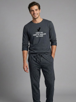 Pijama afelpado caballero
