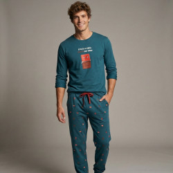 Pijama afelpado caballero