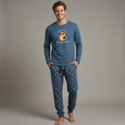 Pijama afelpado caballero patos