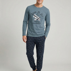 Pijama algodón caballero avioneta