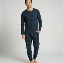 Pijama algodón caballero flores
