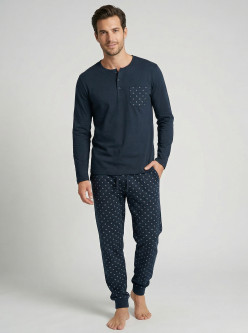 Pijama algodón caballero flores