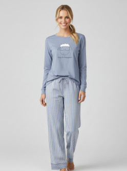 Pijama afelpado mujer
