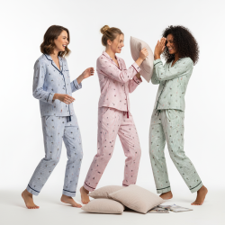 Pijama afelpado abierto mujer bulldog