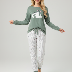 Pijama afelpado mujer bulldog
