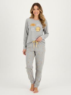 Pijama afelpado mujer desayuno