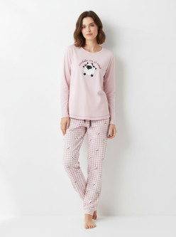 Pijama afelpado mujer oveja negra