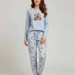 Pijama afelpado mujer