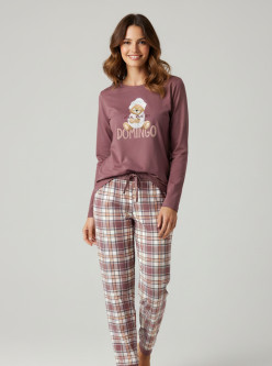 Pijama afelpado mujer oso relax