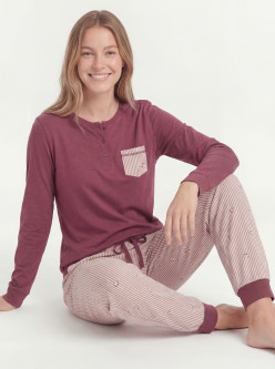 Pijama curvy mujer luna y estrellas