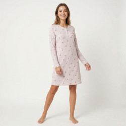 Camisón afelpado mujer luna y estrellas