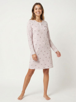 Camisón afelpado mujer luna y estrellas