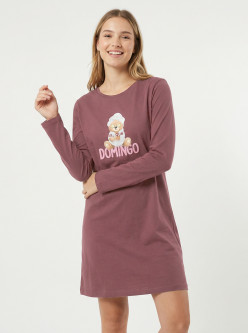 Camisón afelpado mujer oso relax