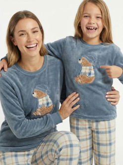 Pijama coralina niños oso