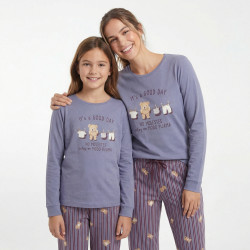 Pijama afelpado niños osos rayas