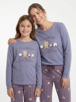 Pijama afelpado niños osos rayas