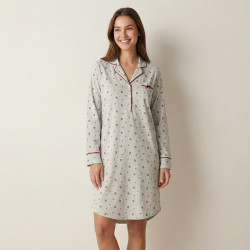 Camisón A. Orgánico mujer flores