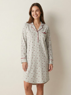 Camisón A. Orgánico mujer flores