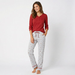 Pijama A. Orgánico mujer flores