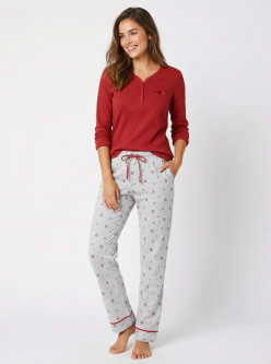 Pijama A. Orgánico mujer flores