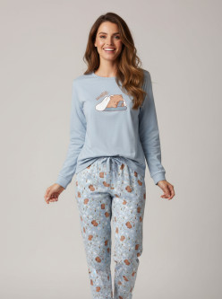 Pijama algodón fino mujer capibara