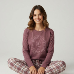 Pijama algodón fino mujer dormilón